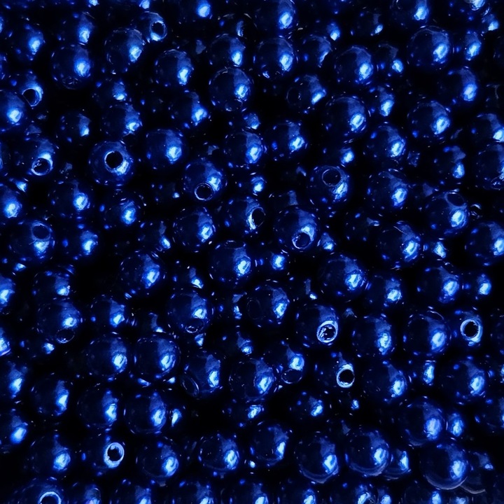 Margele plastic 5-6mm, bleumarin, 400 buc