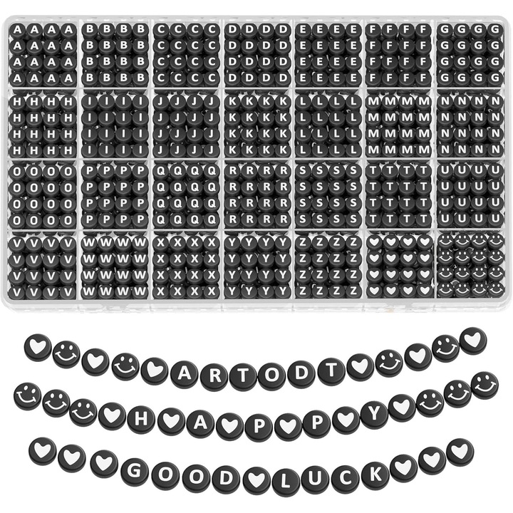 Margele cu litere pentru bratari Swiftie ale prieteniei, 28 de stiluri, 1400 buc