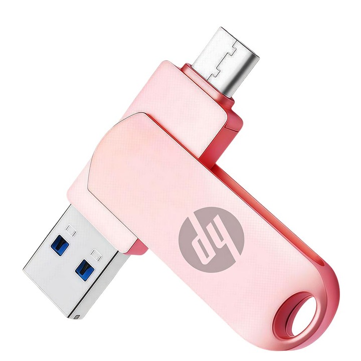 Memorie USB HP 1TB USB 3.0 dual USB-C roz 65x19x9mm