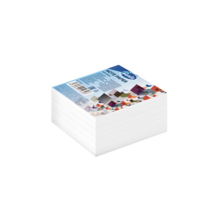 Блокче за бележки, бяло, 9 × 9 см, 500 листа, цвят бял