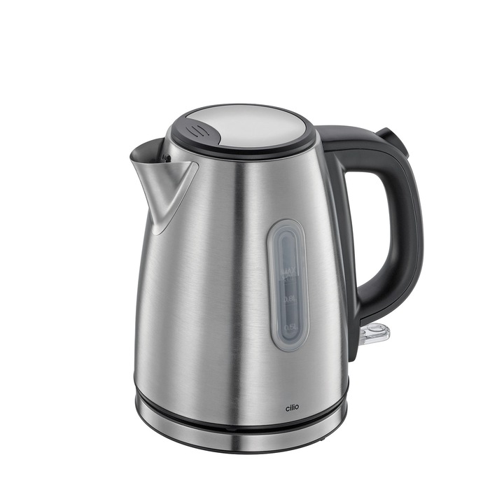 Cilio elektromos vízforraló, rozsdamentes acél, 1,0 l, 15x20cm, 1850-2200 W