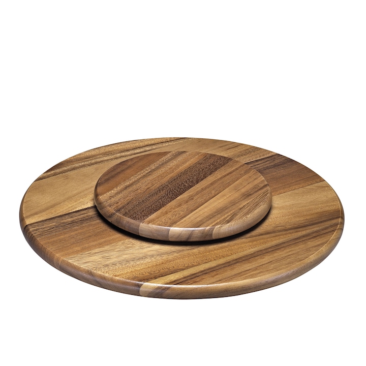 Platou rotativ, Spring din lemn de acacia, 40,5 cm