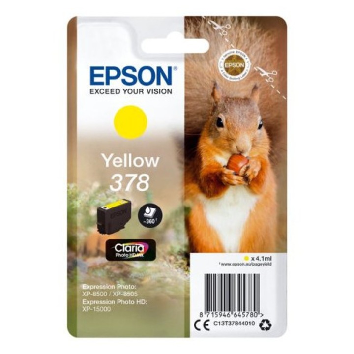 Epson T3784 (378) Yellow tintapatron, 205691, Patron