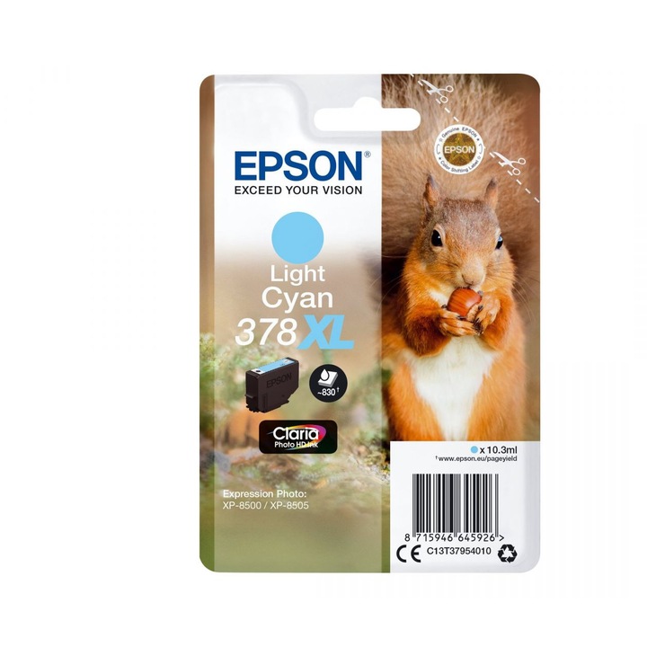 Cartus imprimanta Epson T3795 (378XL) Light Cyan, 10,3ml, pentru XP-8500, XP-8505