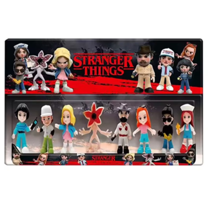 Set 8 Stranger things figurine random VICTINY ® 5/7 cm negru /rosu Stranger Demogorgon