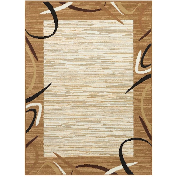 Covor, Tapesoli, Acp X Bc250, 120 x 160 cm, Fabricat Din Polipropilen, Compatibil Cu Incalzirea Prin Pardoseala, Certificat: Oeko, Tex Standard 100, Ideal Pentru Multe Incaperi, Maro Crem