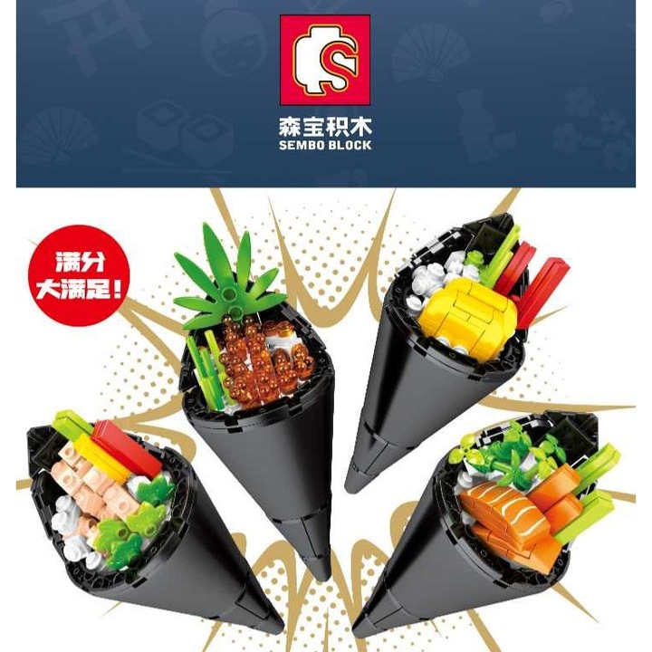 Set de constructie DIY Tradesor - Sushi, pentru copii de 3 ani si peste, multicolor