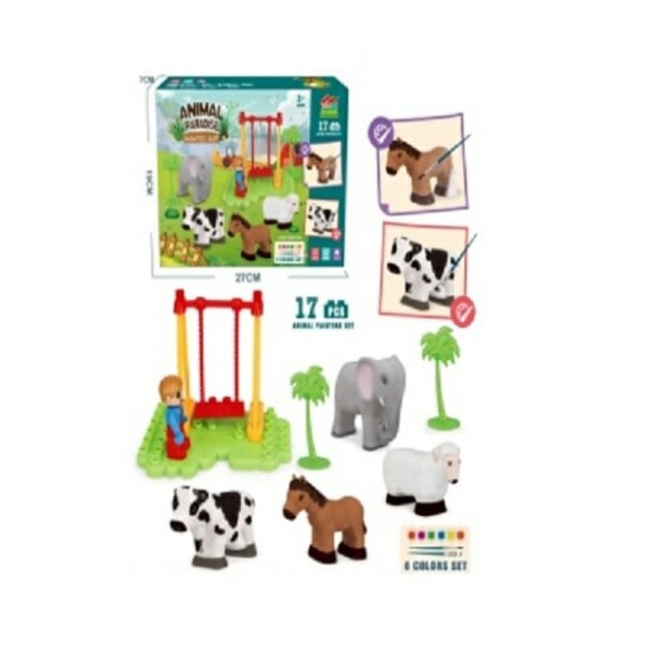 Set DIY cu animalute, Tradesor, 17 piese, 19x27x4cm