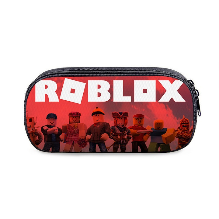 Roblox tolltartó, tartós Oxford anyag, cipzáras kivitel, kompakt, gyerekeknek