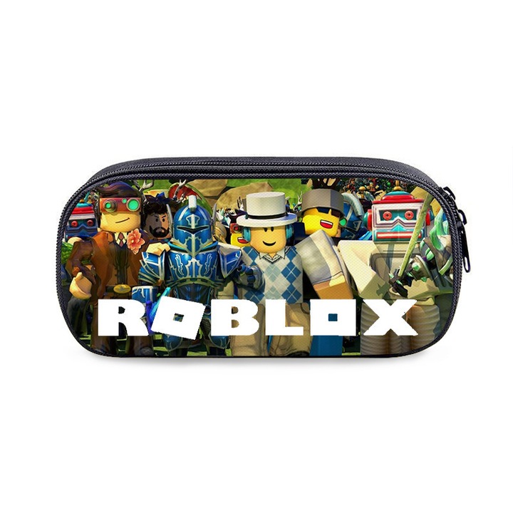 Roblox tolltartó, gyerekeknek, tartós Oxford anyag, cipzáras kivitel, 20x10x5cm