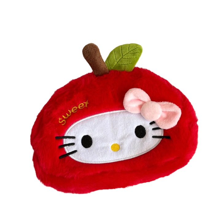 Gyermek tolltartó, macskás, vízálló PVC, cipzáros kivitel, többszínű, A1