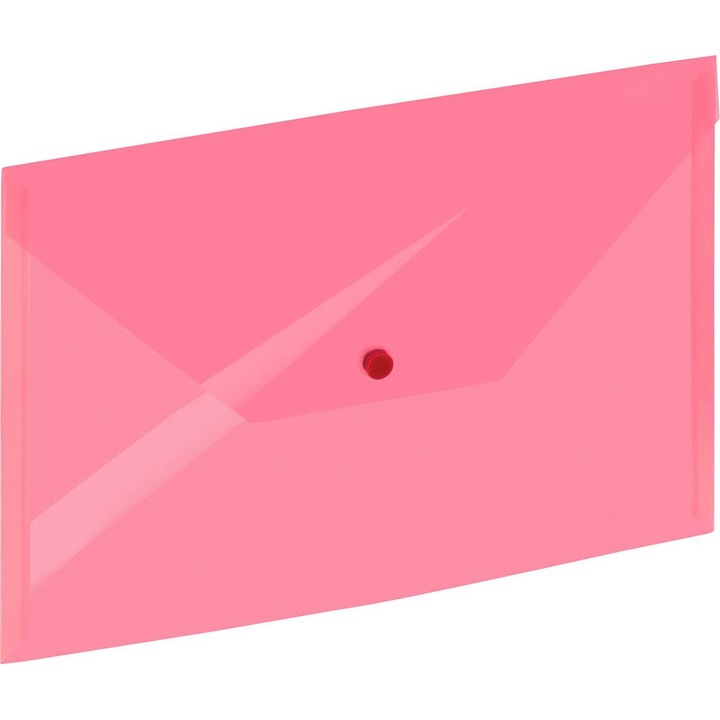 Mapa A4, KW TRADE, roz, polipropilena, inchidere cu zavor