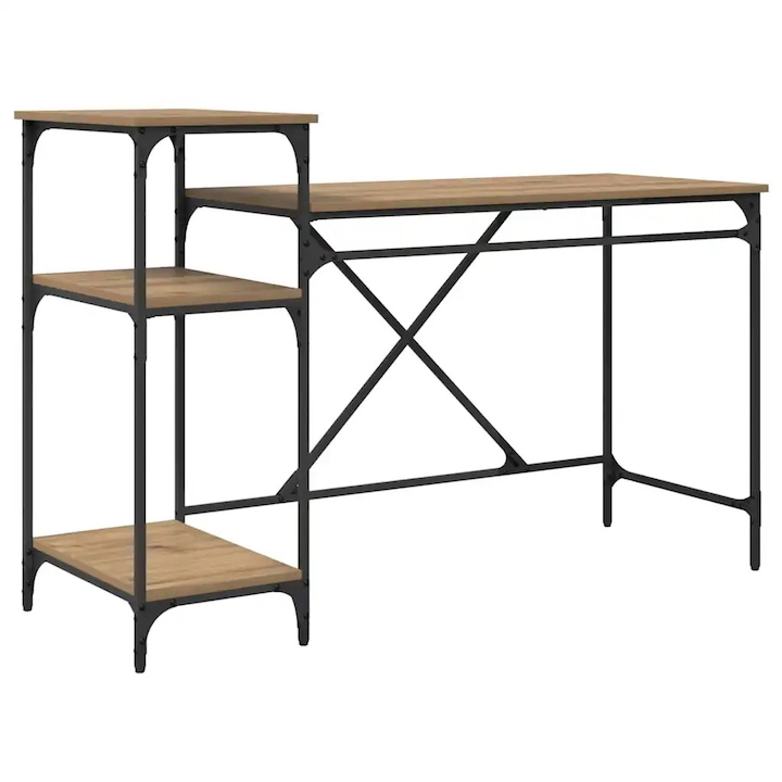 Бюро vidaXL, Дъб 135 x 50 x 90 cm Инженерно дърво