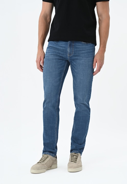 Férfi farmernadrág, egyenes szárú, rugalmas, Volcano D-Leon 50, kék, Kék