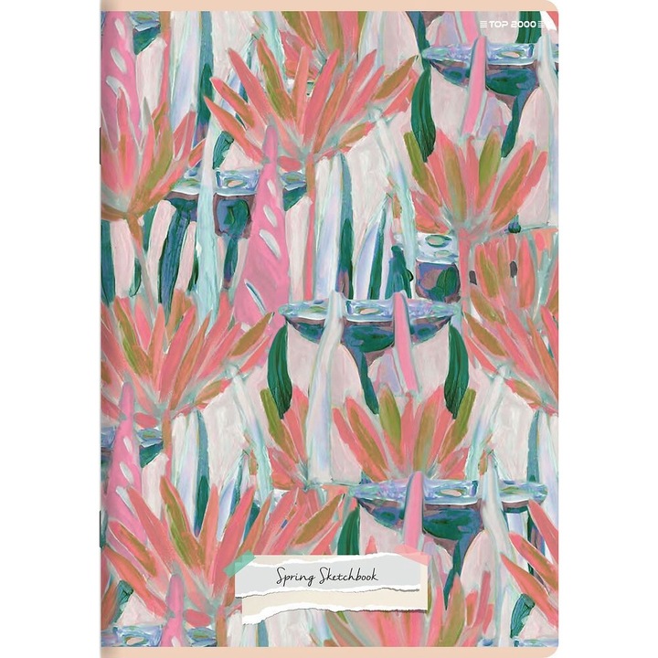 A5 füzet 60 lapos, Hamelin, dino/tavasz mix, 10 különböző borító, többszínű