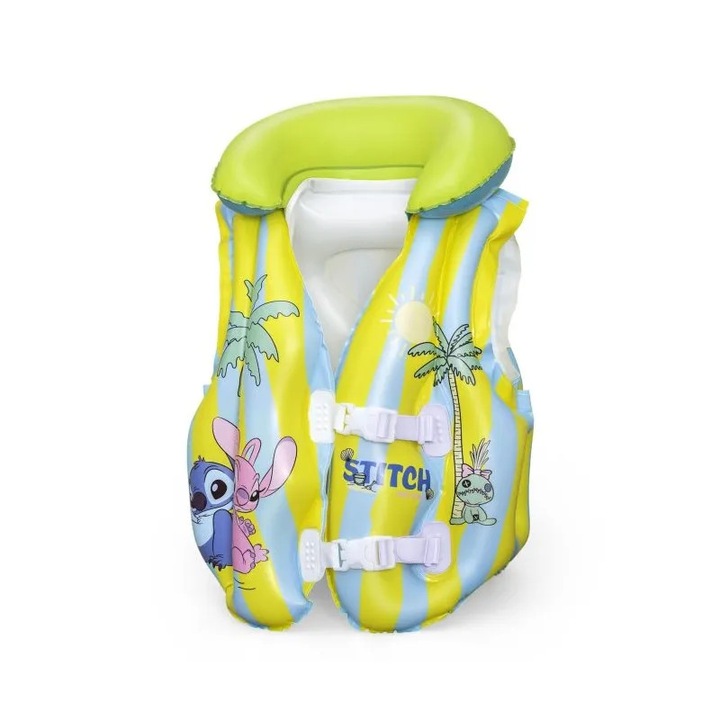 Vestă de înot gonflabilă Bestway Stitch, 51 x 46 cm, PVC, pentru copii 3-6 ani
