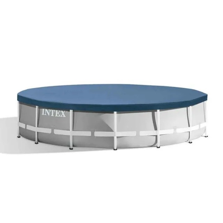 Intex medencefedő, kerek, 457 cm átmérő, 28083, PVC anyag, szennyeződések elleni védelem, sötétkék, minden évszakhoz