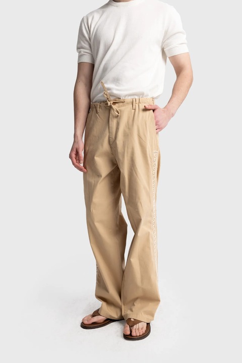 Pantaloni barbati, Giesto, Regular Fit, bej, bumbac