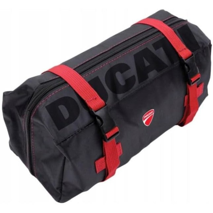 Husă DUCATI pentru biciclete și trotinete electrice, impermeabilă, negru cu detalii roșii, dimensiune 33x16cm