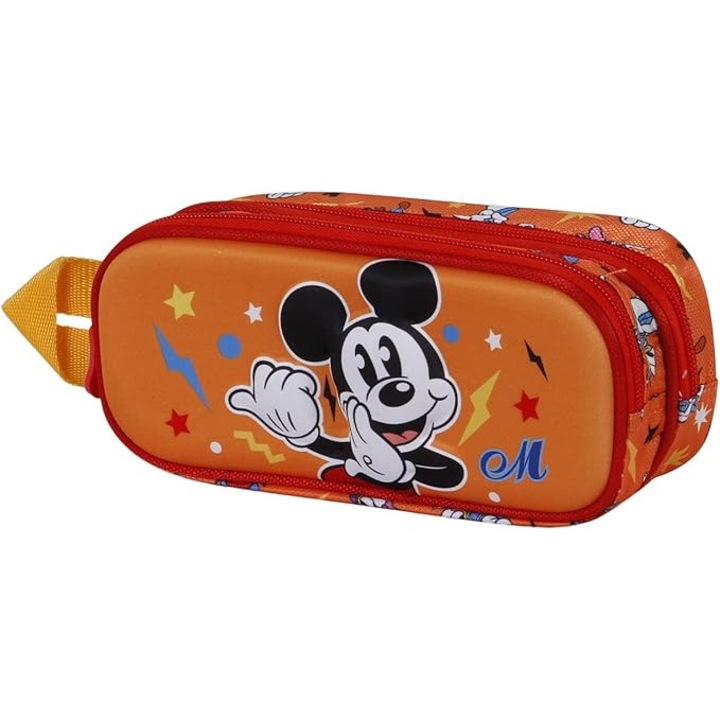 Несесер за моливи Karactermania Disney Mickey Mouse, оранжев, две отделения, 22x9.5см
