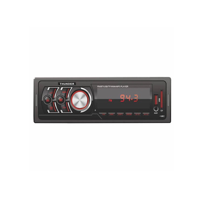 Bluetooth Радио MP3 плеър за кола Thunder TUSB-010BT, USB SD AUX FM радио, 4x20W