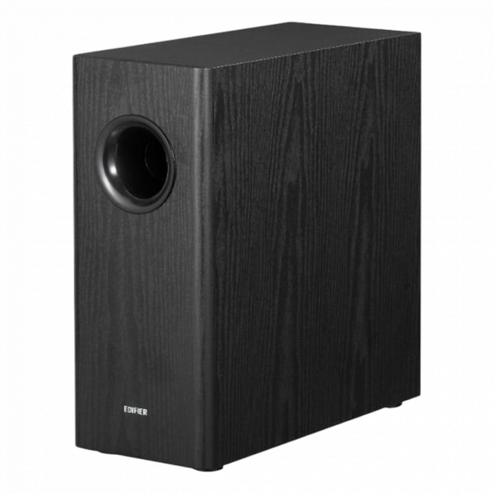Субуфер Edifier T5s, 70W RMS, 8" басов говорител, Честоти до 35Hz, RCA, Low-pass филтър, Черен