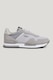 Pepe Jeans London, Pantofi sport Hailon low-cut cu strat exterior de piele intoarsa, Gri deschis, Maro taupe deschis, Alb murdar, 41