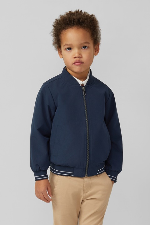 s.Oliver, Jacheta bomber cu terminatii in dungi, Bleumarin