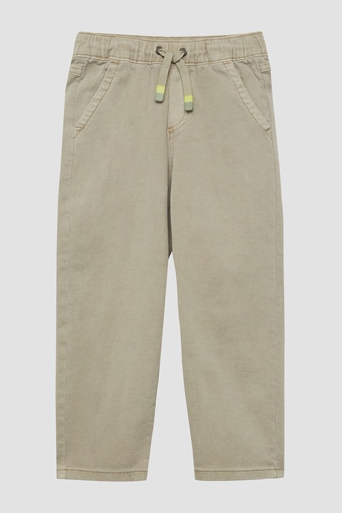 s.Oliver, Pantaloni din amestec de bumbac cu model uni, Kaki