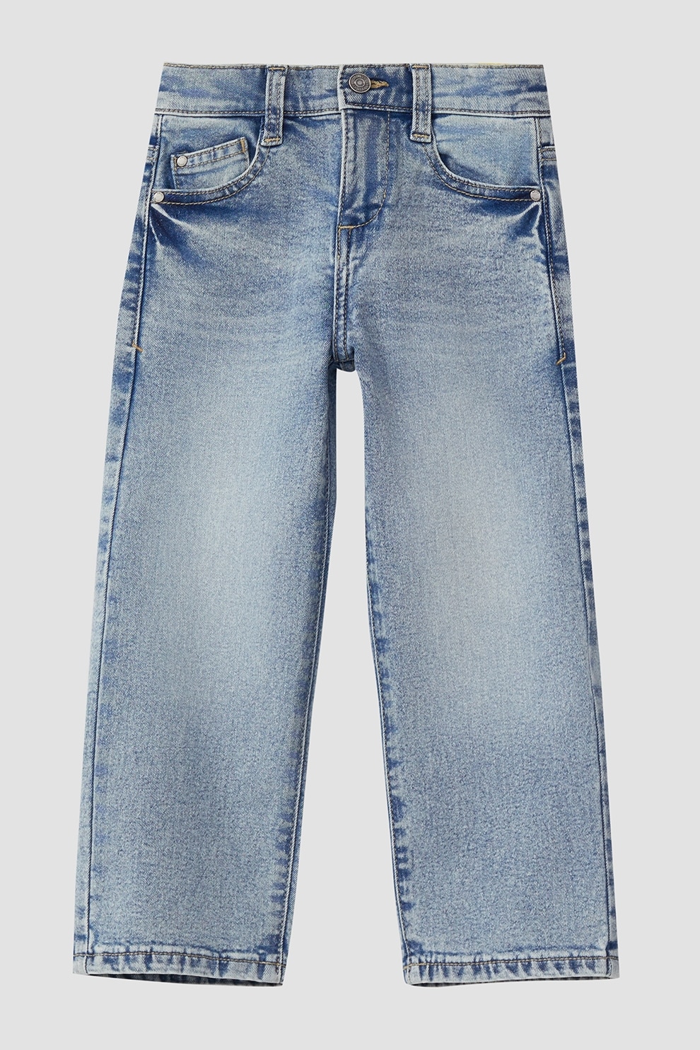 s.Oliver, Blugi relaxed fit cu talie medie, Albastru deschis, 140 CM