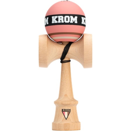 Kendama KROM Strogo Neapolitan Strawberry, De Madera De Haya, Equilibrada Para Principiantes Y Avanzados, Incluye Cuerda Extra