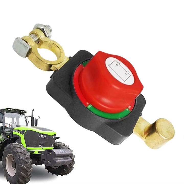 Comutator de deconectare a bateriei 12V, Garsonal®, Nylon 66/Alama, Compatibil cu posturi de baterie de 15-17mm