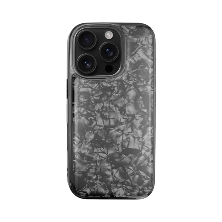 Husa Premium cu Rasina Epoxidica CENTO Muse compatibila cu Apple Iphone 16Pro, Marble, Anti zgarieturi, Rezistenta la Cadere 1.5m, cu margini ridicate pentru protectia ecranului si a camerei