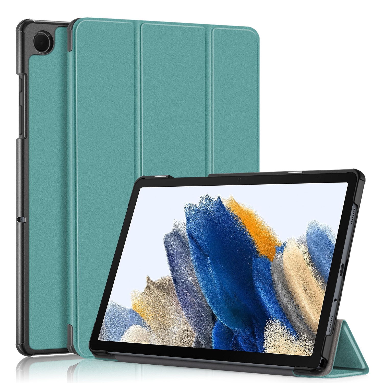 Husa de protectie trifold pentru Samsung Galaxy Tab A11 Plus / A9 Plus 11”, functie Auto Sleep/Wake, usoara, Verde inchis