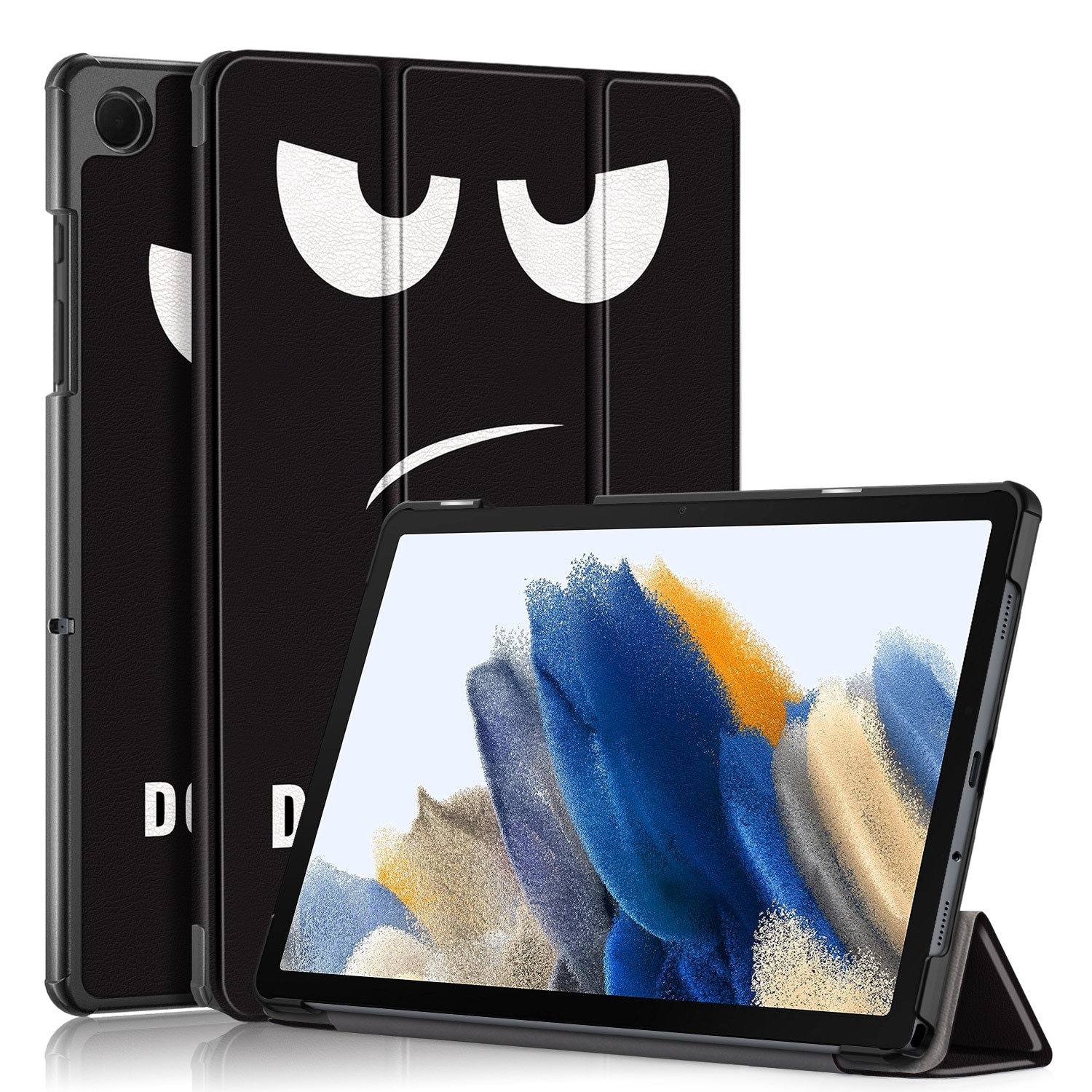 Husa de protectie trifold pentru Samsung Galaxy Tab A11 Plus / A9 Plus 11”, functie Auto Sleep/Wake, usoara, Ochi mari