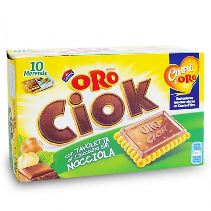 Biscuiți Saiwa Oro Ciok cu Nuci, 250g