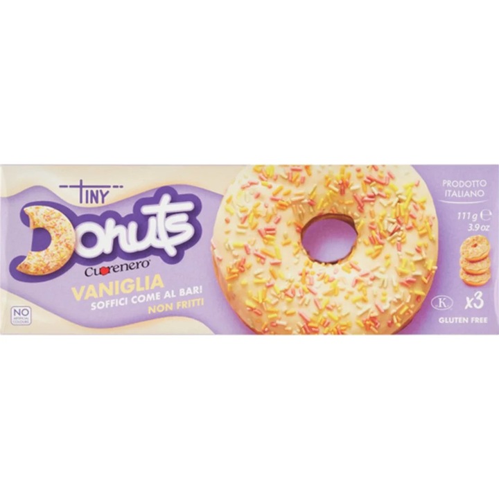 Gogoși Cuorenero Tiny Donuts Vanilie 111g