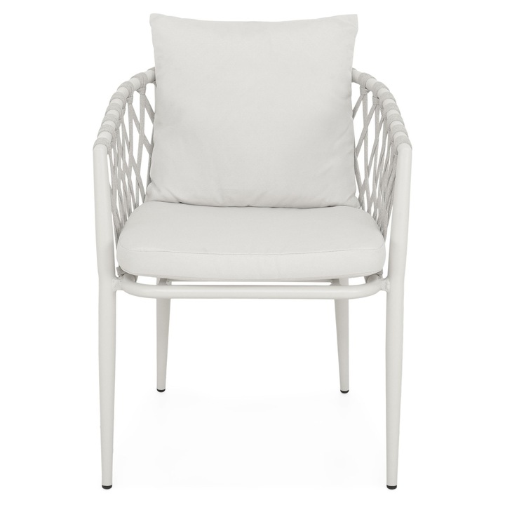 Scaun gradina/terasa, Maison Mex DIEGO, L.56 l.62 H.75 cm, gri