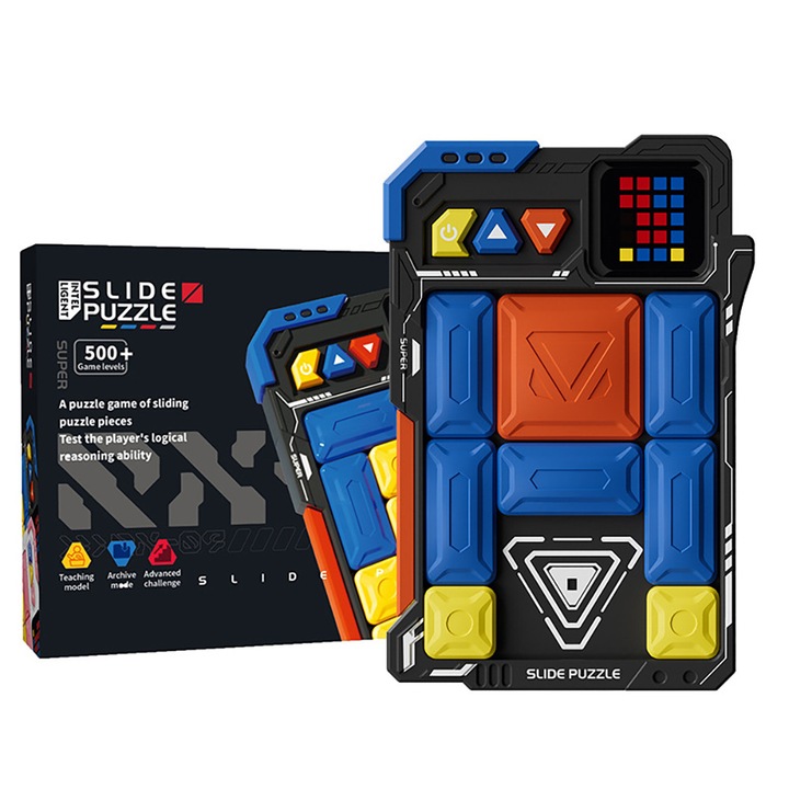 Puzzle magnetic 500 niveluri, Garsonal, dificultate 5, mod dual, multicolor, 3-5 ani