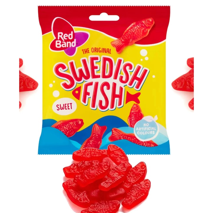 Jeleuri Red Band Swedish Fish, 100 g, fructat