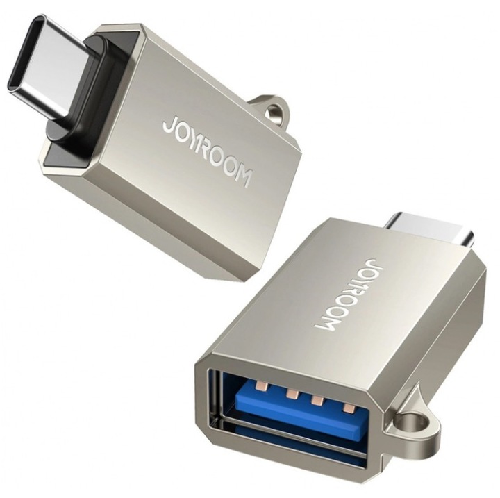 Адаптер USB към Type-C, Joyroom S-H151, Компактен, Сребрист