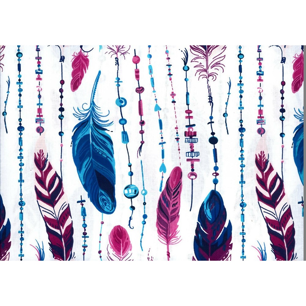 Set de lenjerie de pat 90x120 1226E pene albe roz albastru - eMAG.ro