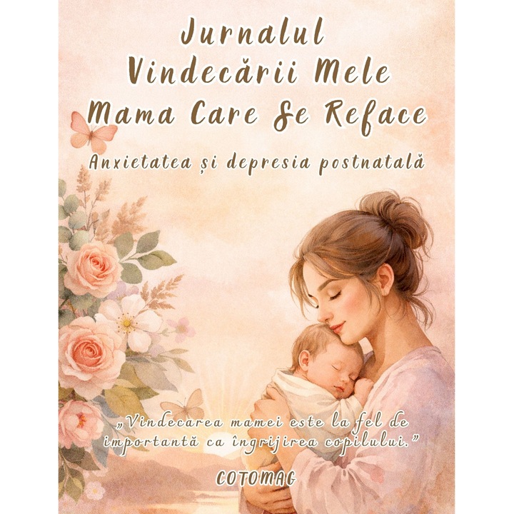 Jurnalul Vindecarii Mele - Anxietatea Postnatala - Mama Care Se Reface / Ghid Practic / Echilibru Emotional / Autocunoastere / Claritate Mentala / Dezvoltare Personala