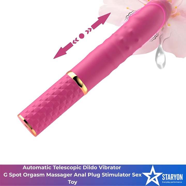 Vibrator Dildo Realistic din Silicon pentru punct G, Automat Thrusting, 10 Moduri de Vibratii si Impingeri, Sex Machine 2 in 1, Waterproof si USB Rechargeable – Jucarie Sexuala pentru Femei si Barbati