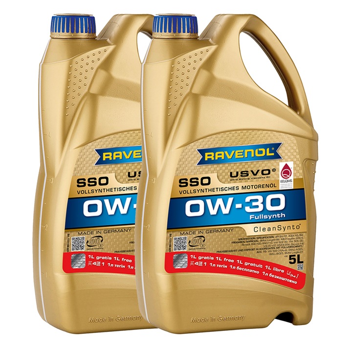 Pachet 10 litri Ulei Ravenol SSO USVO 0W30 5 litri (8+2 gratis)