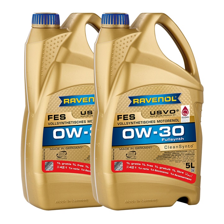 Pachet 10 litri Ulei Ravenol FES USVO 0W30 (8+2 gratis)