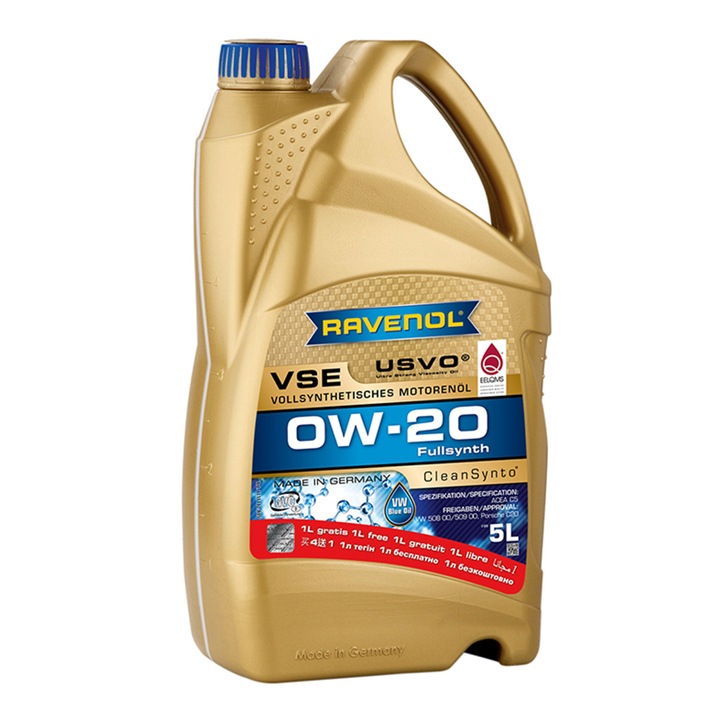 Ulei Ravenol VSE USVO 0W20 5 litri (4+1 gratis)