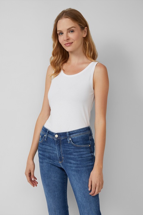 s.Oliver, Топ с овално деколте, Бял