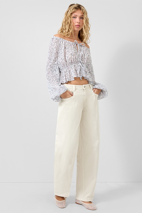 QS, Barrel farmernadrág, Krémszín