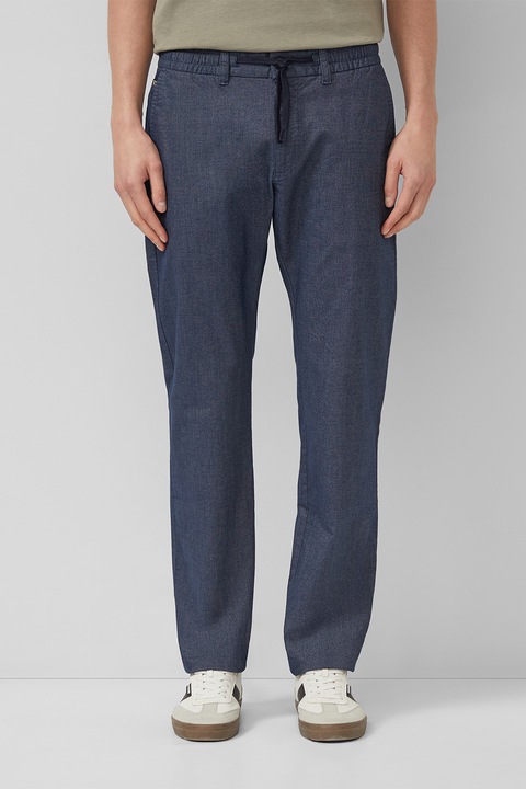 s.Oliver, Pantaloni drepti cu talie ajustabila, Albastru prafuit